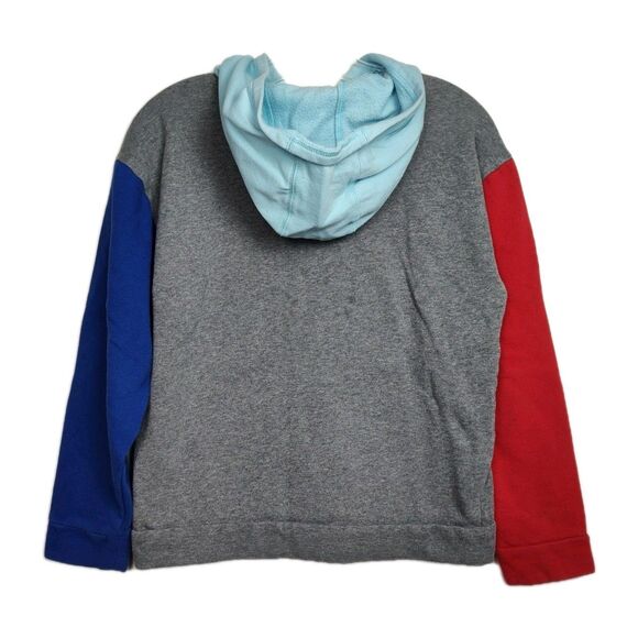 Adidas Hoodie Sweatshirt Boys' Size L 14/16 Multicolor Embroidered Logo Pockets - Picture 2 of 10